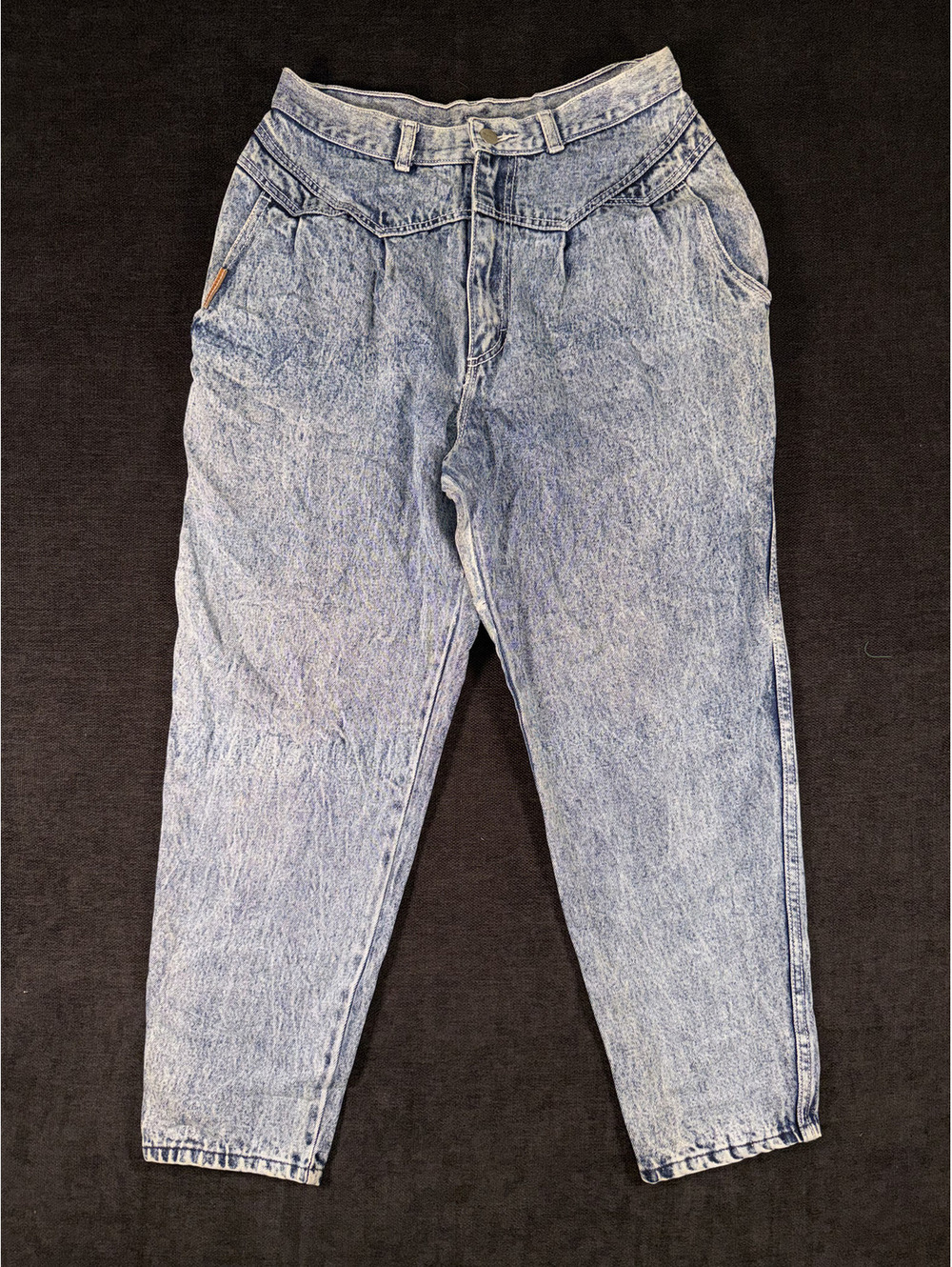 Gitano Light Wash Denim Jeans with Unique Waist Detail, Size 14